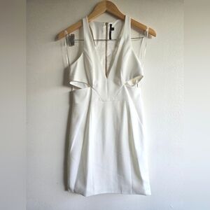 NWT! Jaygodfrey, Krooger Deep V-Neck Cutout Dress, Light Ivory, Size 2 -$299
